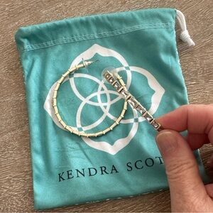 EUC Kendra Scott Gold Thora Large Hoop Earrings